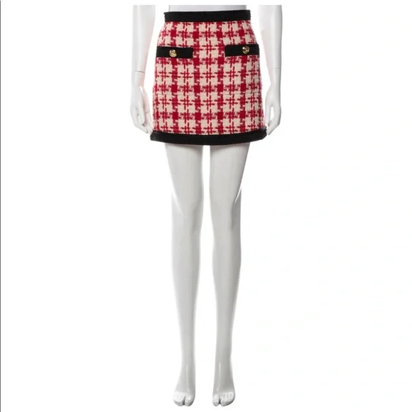 AUTHENTIC GUCCI Houndstooth mini skirt - Picture 6 of 7